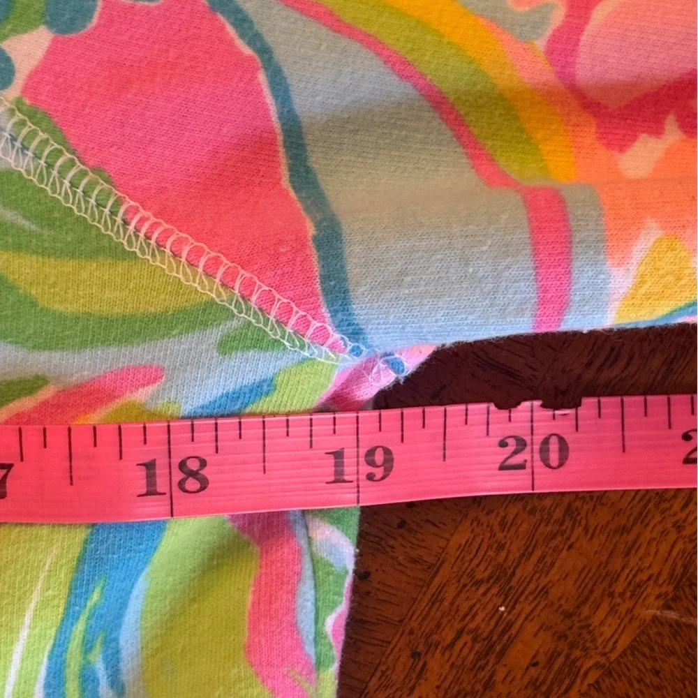 Lilly Pulitzer Floral Half Zip Pullover Jacket Pink Green Blue Medium - Picture 13 of 14